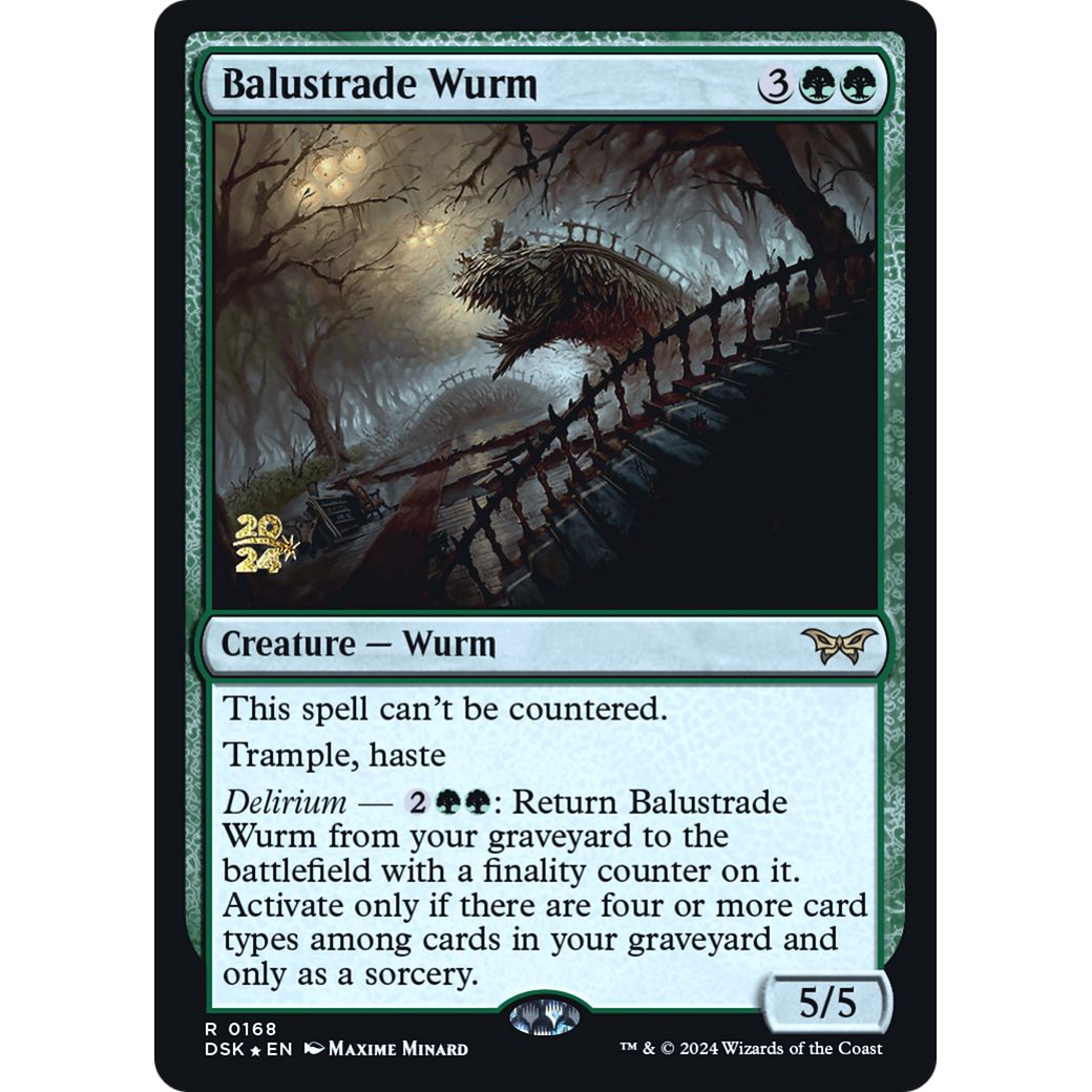 Balustrade Wurm (PRE-168S) - Duskmourn: House of Horror Promos Foil