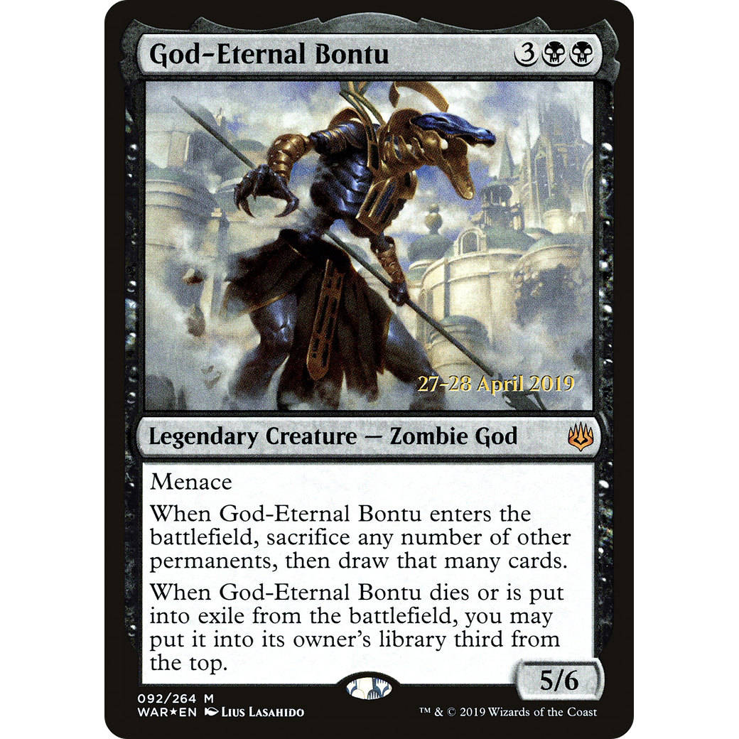 God-Eternal Bontu (PRE-092) - War of the Spark Promos Foil