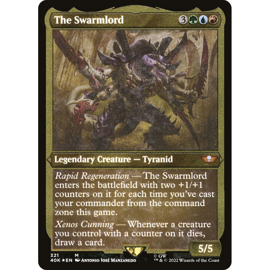 The Swarmlord (40K-321) - Warhammer 40,000 Commander Etched Foil