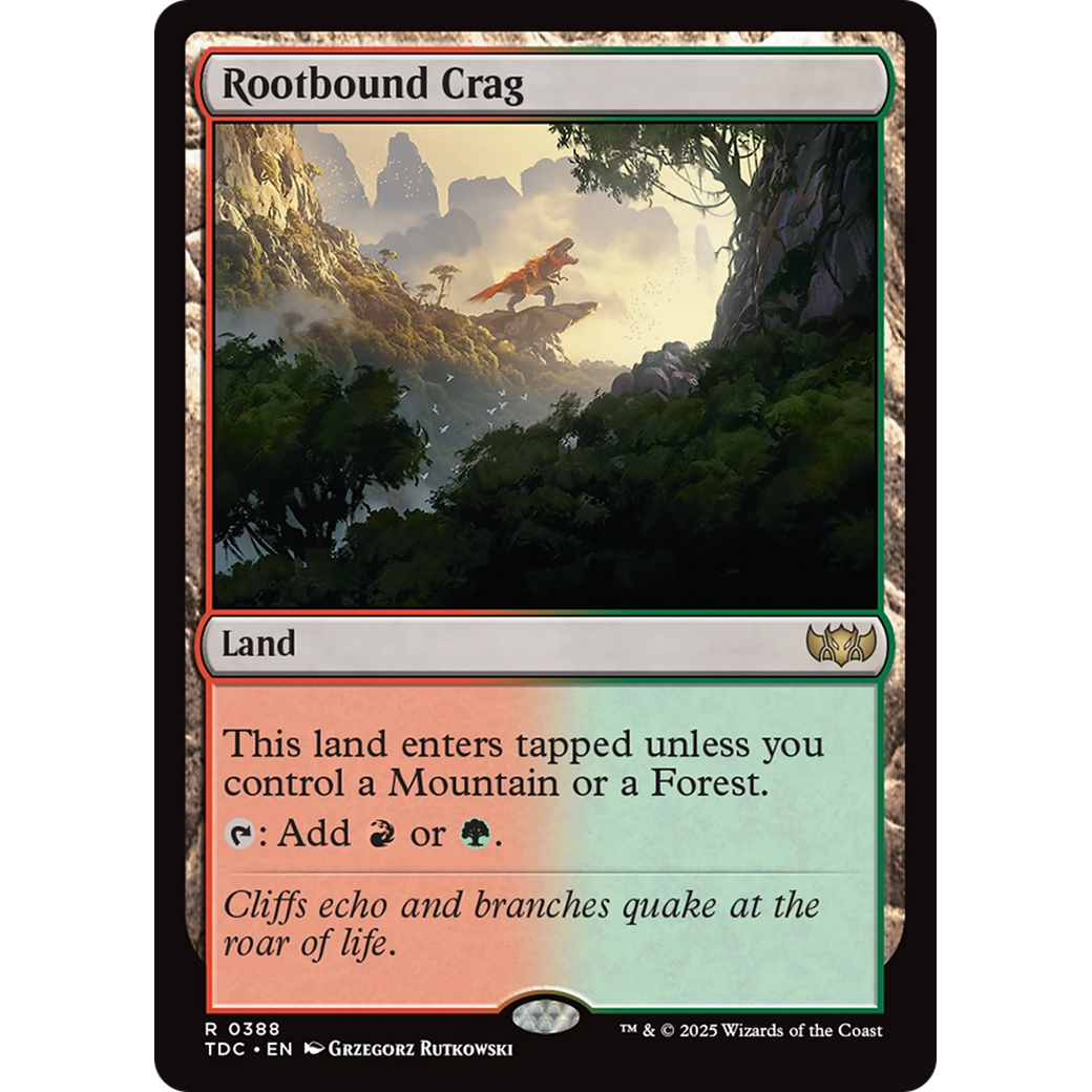 Rootbound Crag (TDC-388) - Commander: Tarkir: Dragonstorm
