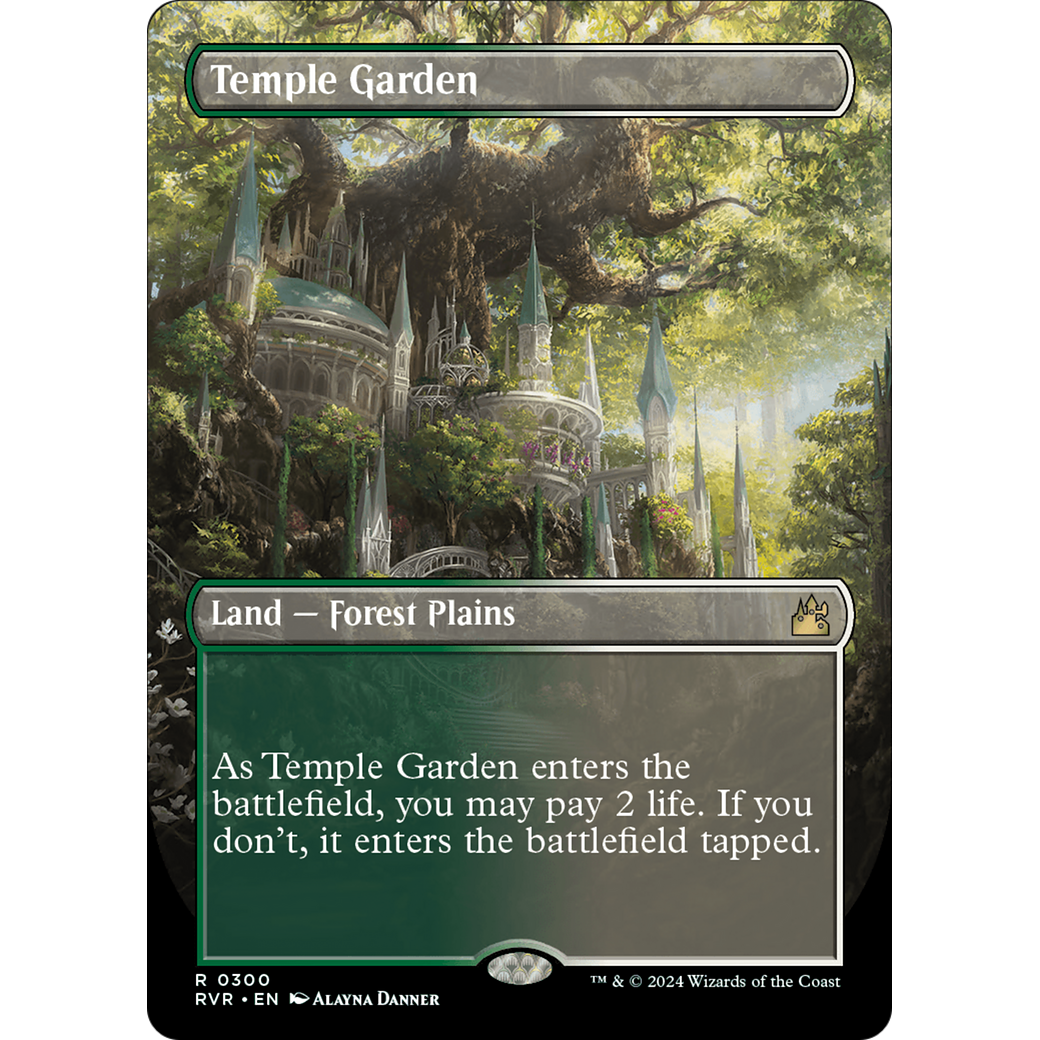 Temple Garden (RVR-300) - Ravnica Remastered (Borderless) Foil