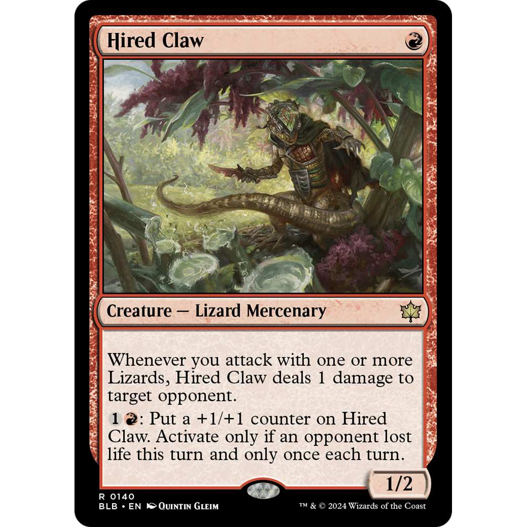 Hired Claw (BLB-140) - Bloomburrow Foil