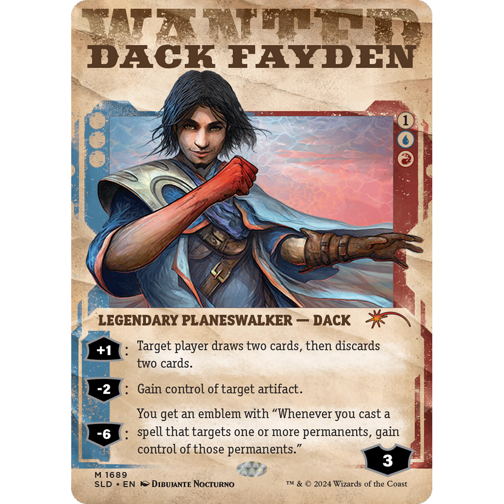 Dack Fayden (1689) (SLD-1689) - Secret Lair Drop: (Showcase) (Borderless) Foil
