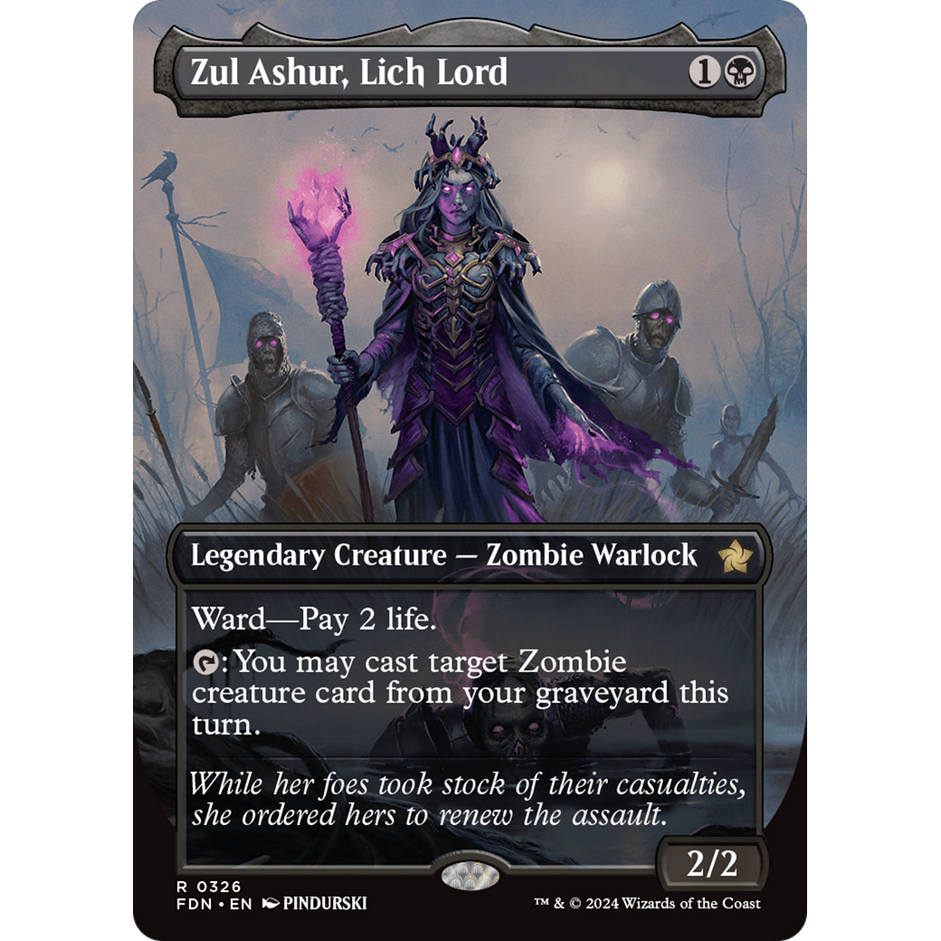 Zul Ashur, Lich Lord (FDN-326) - Foundations (Borderless) Foil