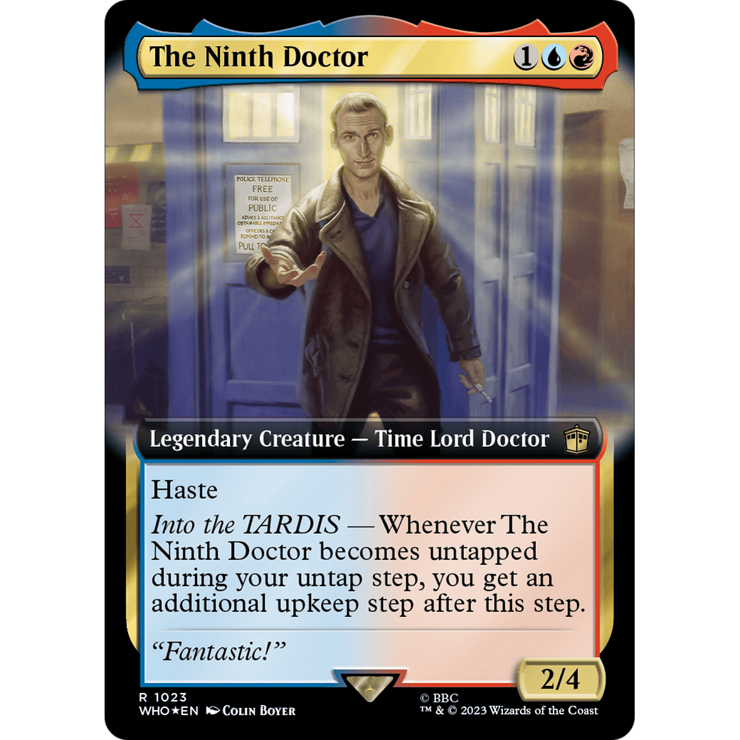 The Ninth Doctor (Extended Art) (Surge Foil) (WHO-1023) - Doctor Who: (Extended Art) Foil
