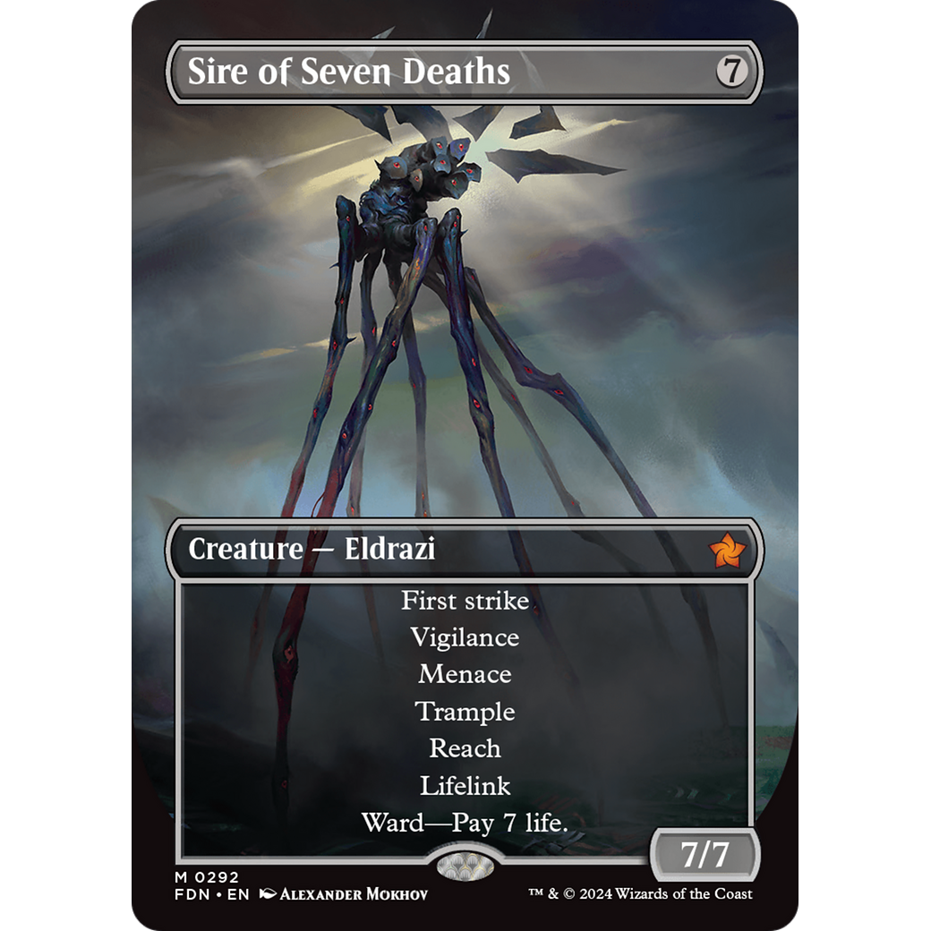 Sire of Seven Deaths (FDN-292) - Foundations (Borderless) Foil