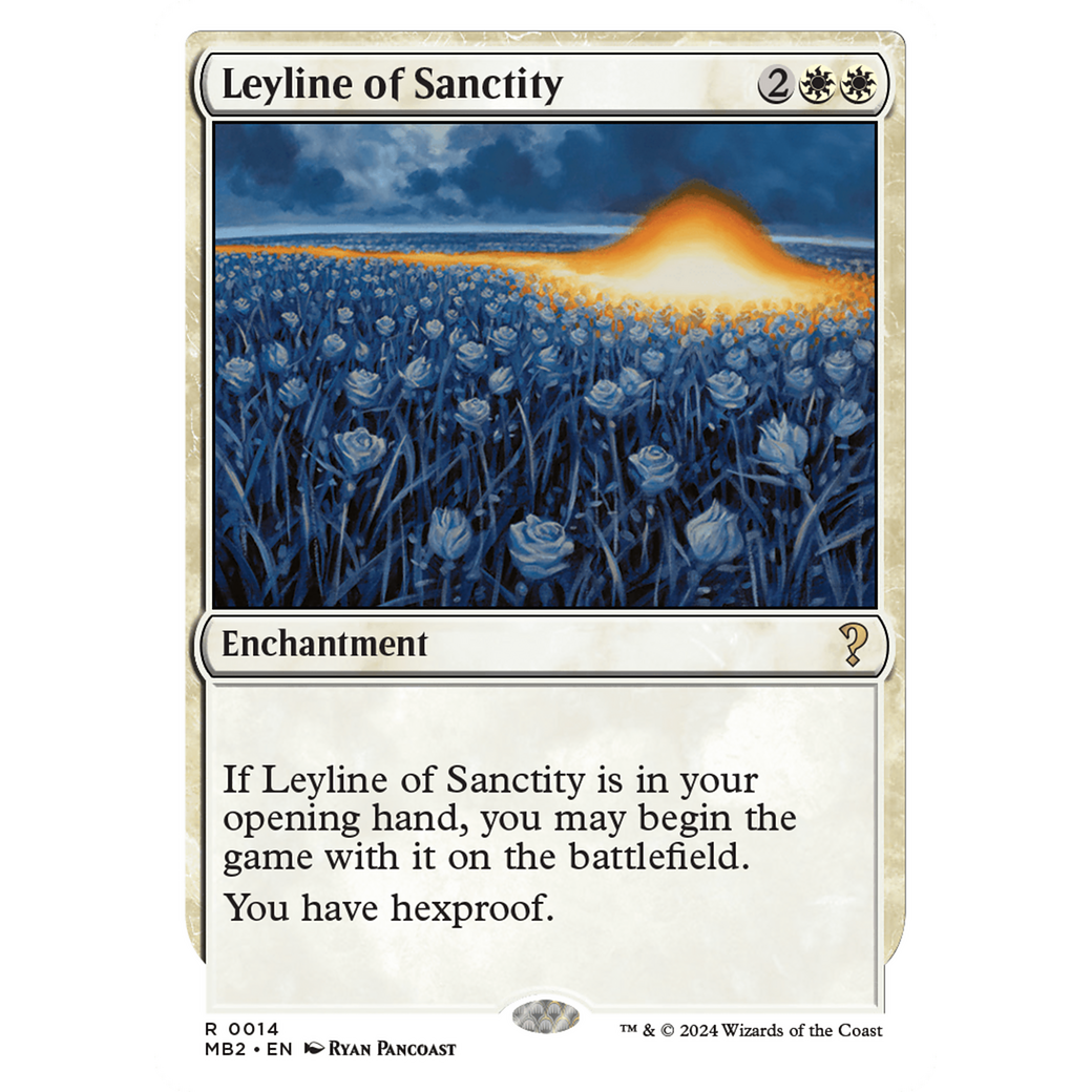 Leyline of Sanctity (White Border) (MB2-014) - Mystery Booster 2