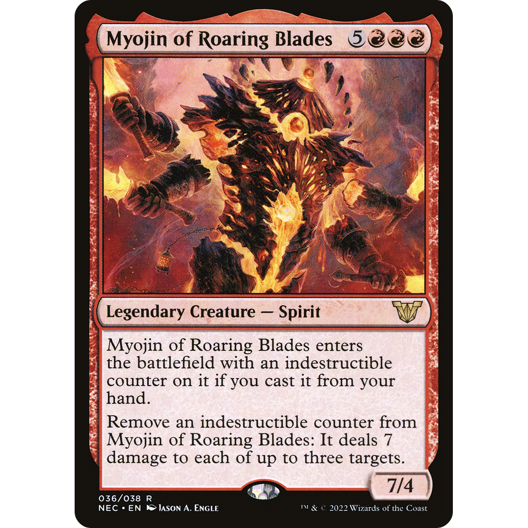 Myojin of Roaring Blades (NEC-036) - Neon Dynasty Commander