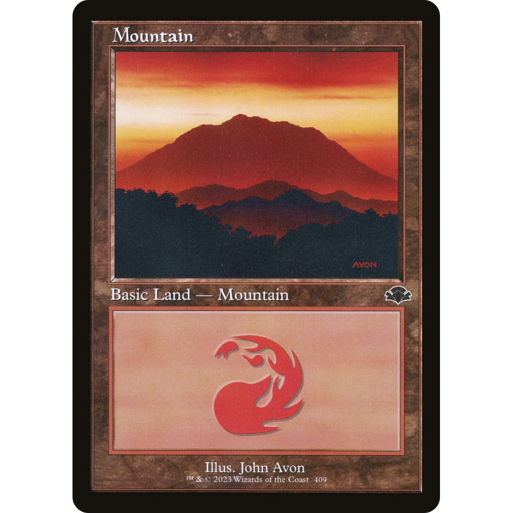 Mountain (409) (Retro Frame) (DMR-409) - Dominaria Remastered Foil