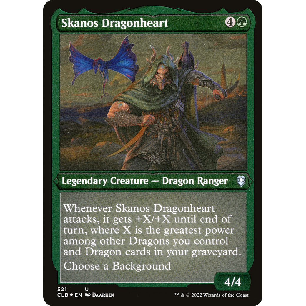 Skanos Dragonheart (CLB-521) - Commander Legends: Battle for Baldur's Gate Etched Foil
