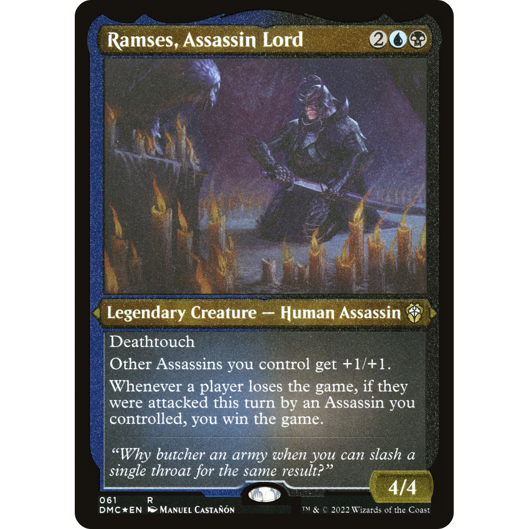 Ramses, Assassin Lord (DMC-061) - Dominaria United Commander Etched Foil