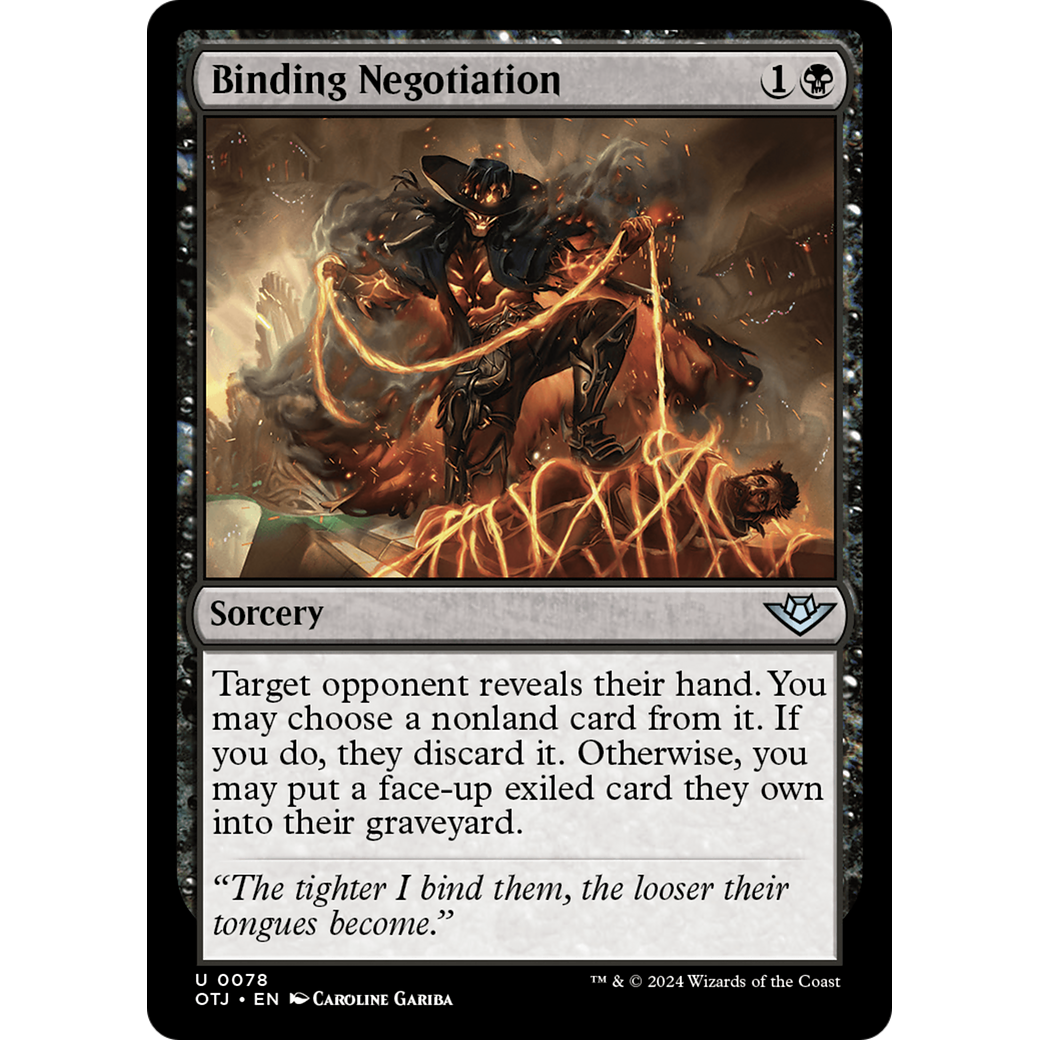 Binding Negotiation (OTJ-078) - Outlaws of Thunder Junction Foil
