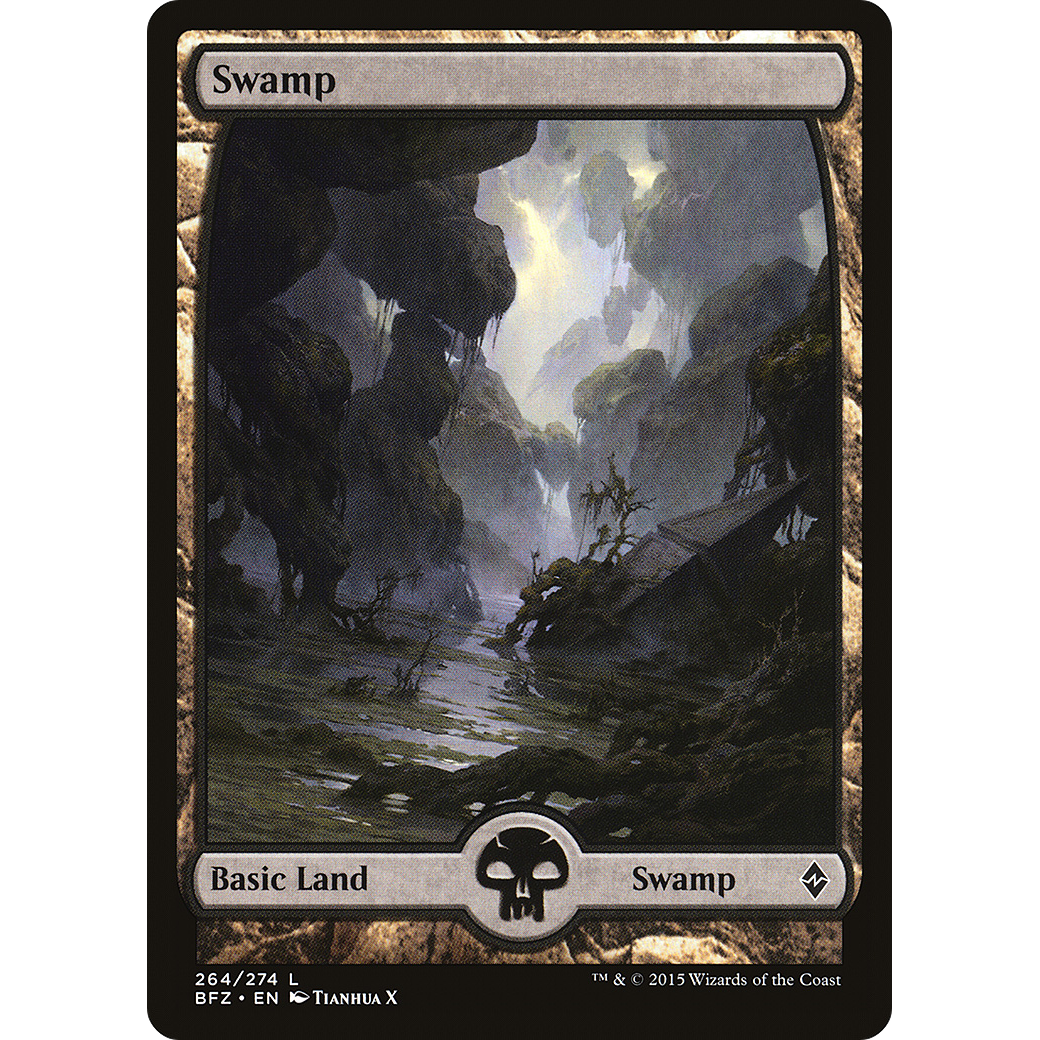 Swamp (264) - Full Art (BFZ-264) - Battle for Zendikar Foil