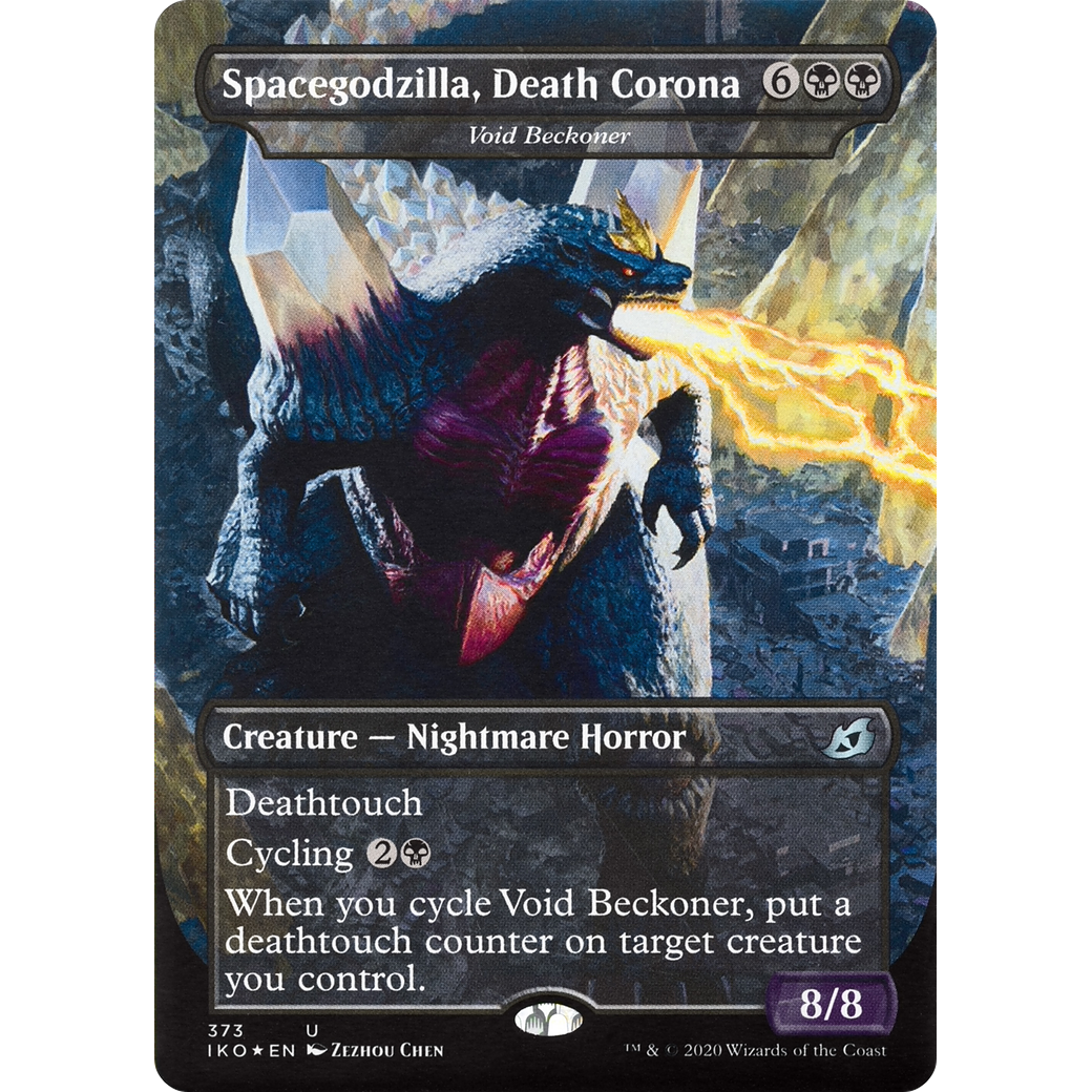 Void Beckoner (IKO-373) - Ikoria: Lair of Behemoths / Spacegodzilla, Death Corona (Borderless) Foil