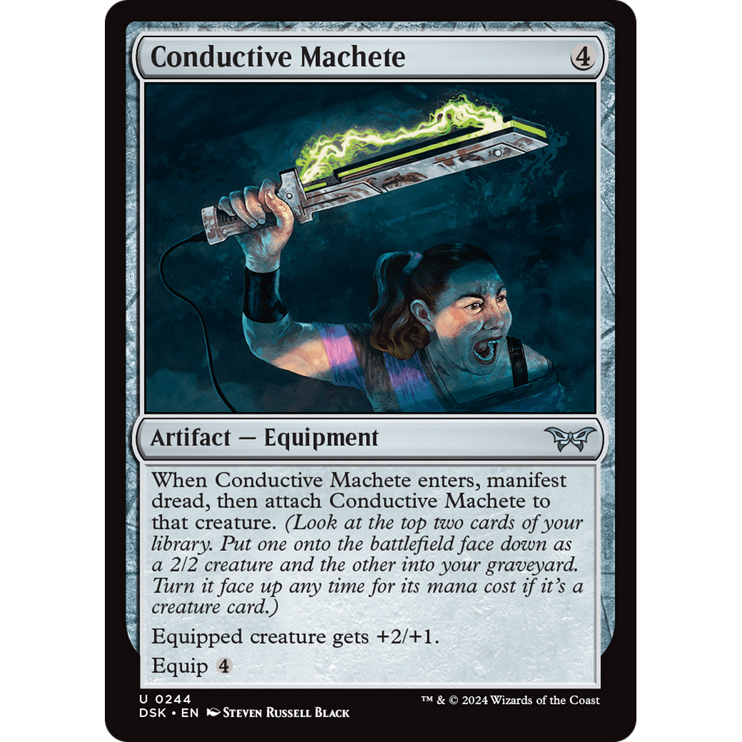 Conductive Machete (DSK-244) - Duskmourn: House of Horror Foil