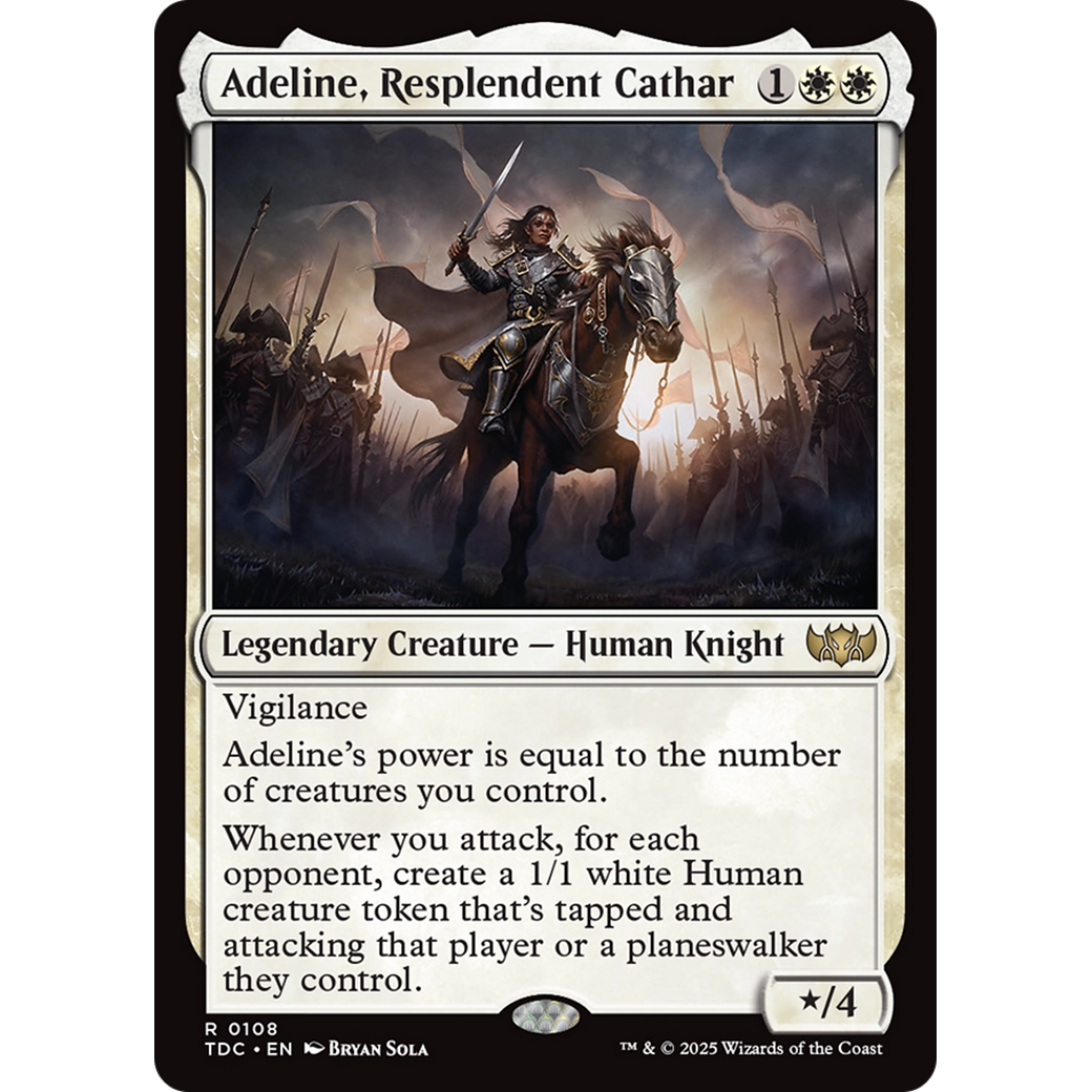 Adeline, Resplendent Cathar (TDC-108) - Commander: Tarkir: Dragonstorm