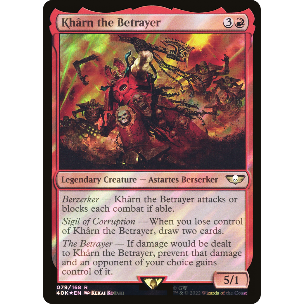 Khârn the Betrayer (40K-079) - Warhammer 40,000 Commander Foil