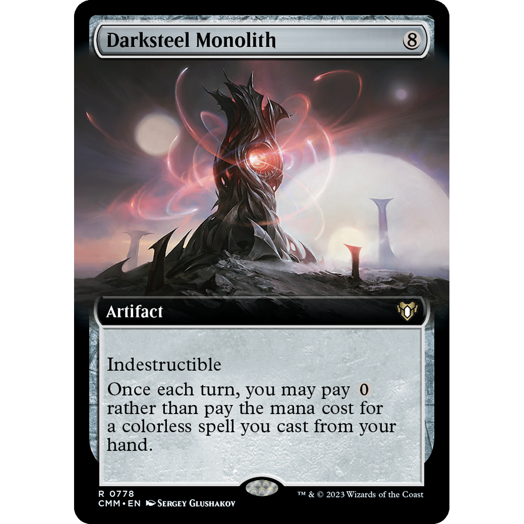 Darksteel Monolith (CMM-778) - Commander Masters: (Extended Art) Foil