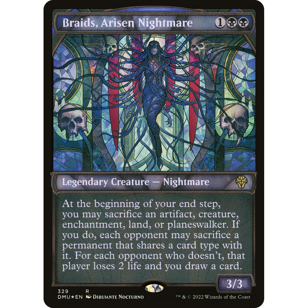 Braids, Arisen Nightmare (Textured Foil) (DMU-329) - Dominaria United: (Showcase) Foil