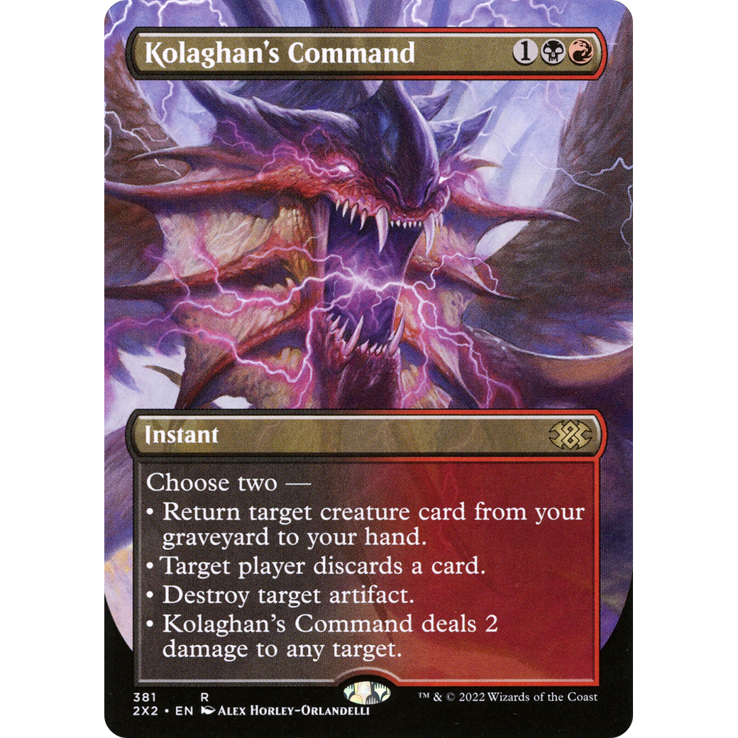 Kolaghan's Command (Borderless) (2X2-381) - Double Masters 2022 (Borderless) Foil