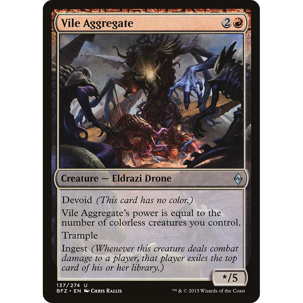 Vile Aggregate (BFZ-137) - Battle for Zendikar: (devoid) Foil