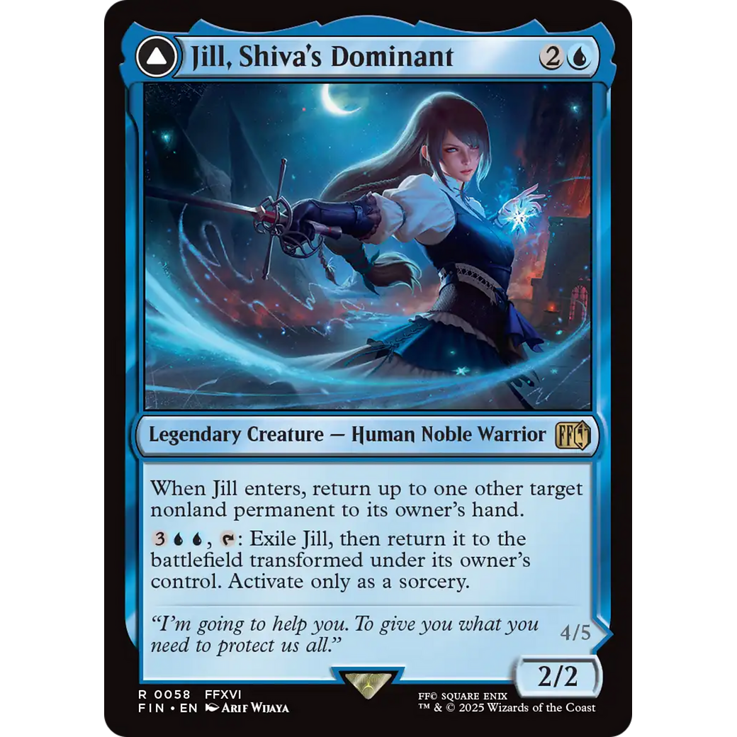 Jill, Shiva's Dominant // Shiva, Warden of Ice (FIN-058) - FINAL FANTASY: (enchantment)