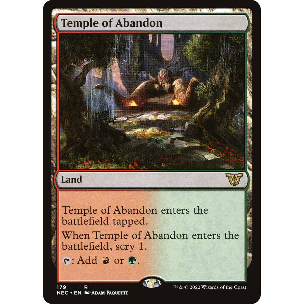 Temple of Abandon (NEC-179) - Neon Dynasty Commander