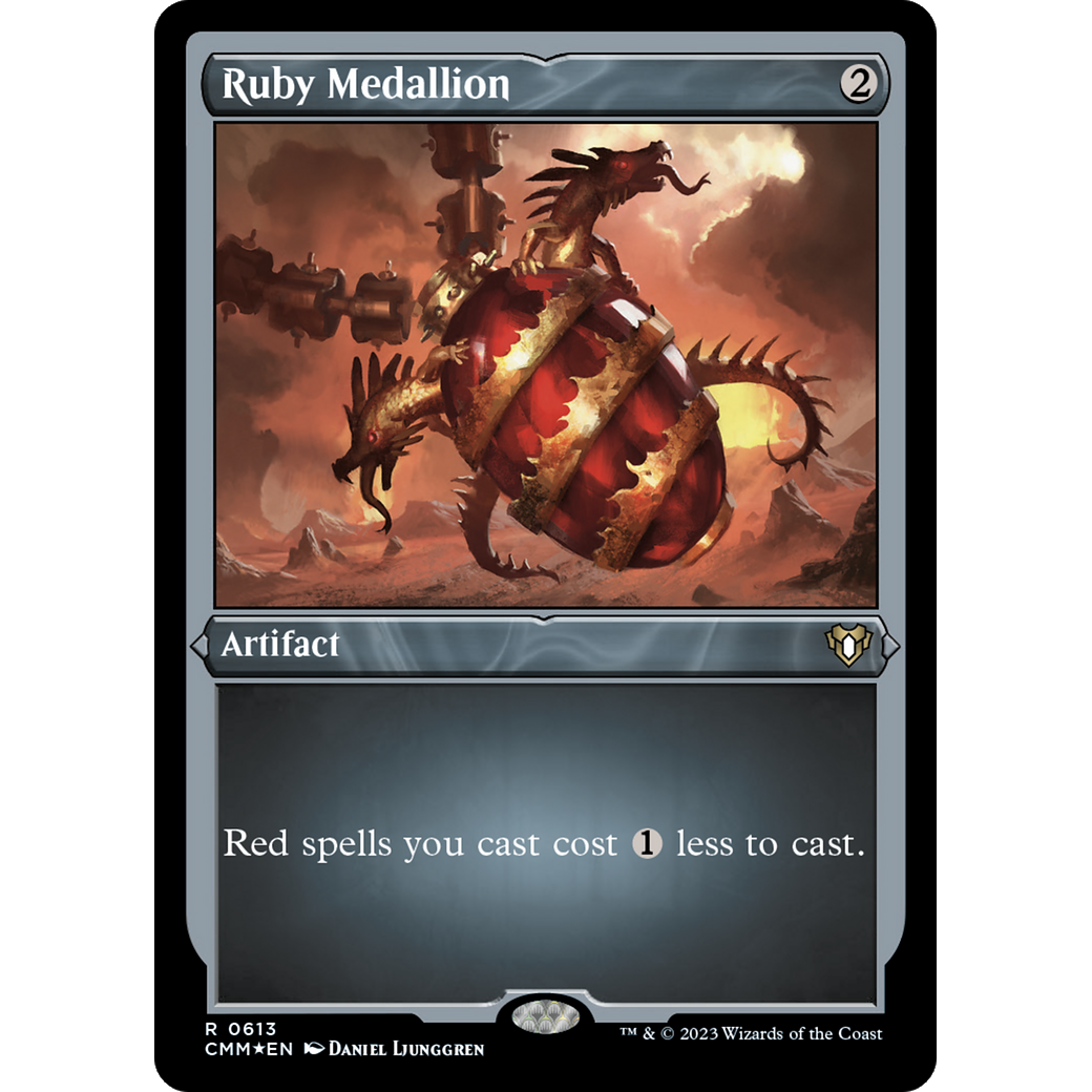 Ruby Medallion (CMM-613) - Commander Masters Etched Foil