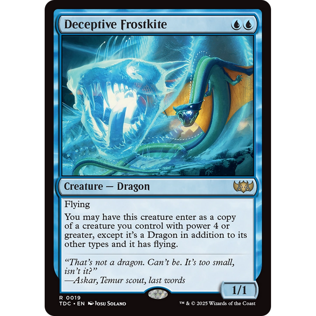 Deceptive Frostkite (TDC-019) - Commander: Tarkir: Dragonstorm