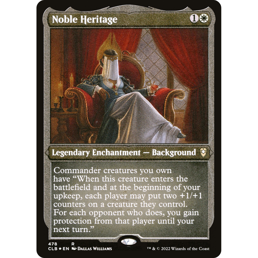 Noble Heritage (CLB-478) - Commander Legends: Battle for Baldur's Gate Etched Foil