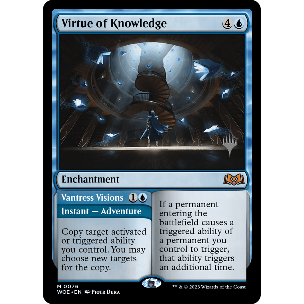 Virtue of Knowledge // Vantress Visions (PPWOE-76P) - Wilds of Eldraine Promos