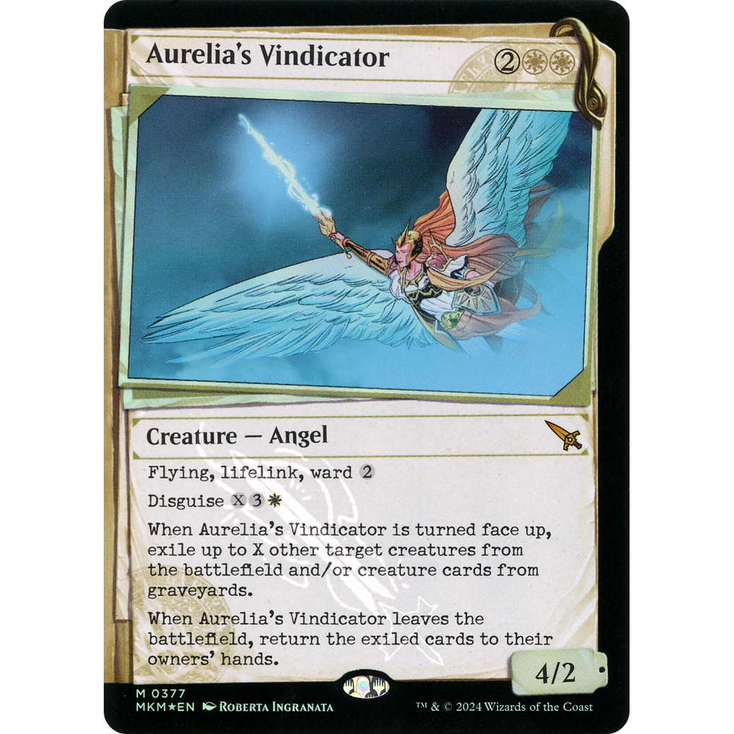 Aurelia's Vindicator (MKM-377) - Murders at Karlov Manor: (Showcase) Foil