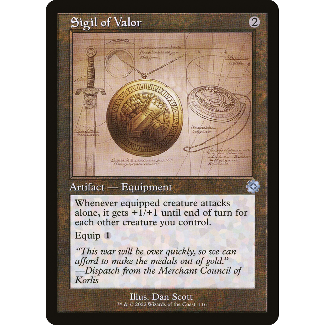 Sigil of Valor (Schematic) (BRR-116) - The Brothers' War Retro Artifacts Foil