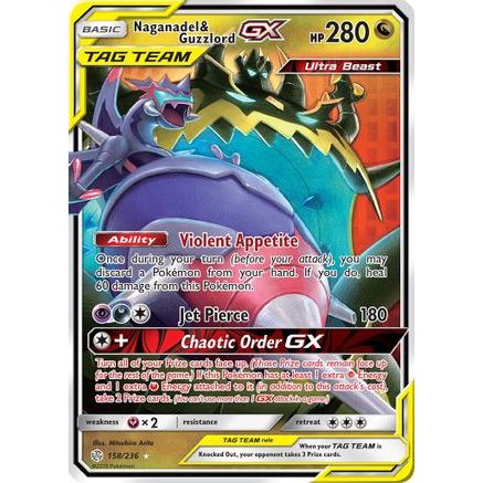 Naganadel & Guzzlord GX 158/236 - SM Cosmic Eclipse Holofoil