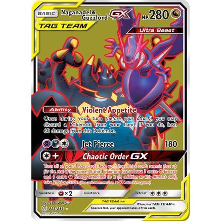 Naganadel & Guzzlord GX (Full Art) 223/236 - SM Cosmic Eclipse Holofoil