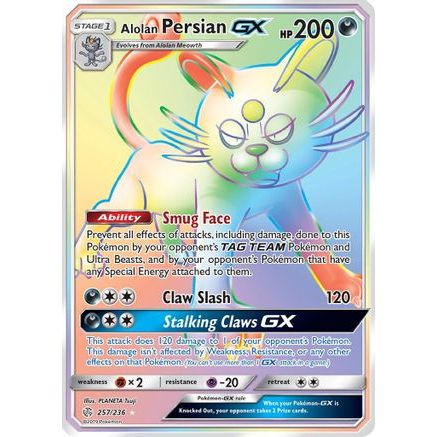 Alolan Persian GX (Secret) 257/236 - SM Cosmic Eclipse Holofoil