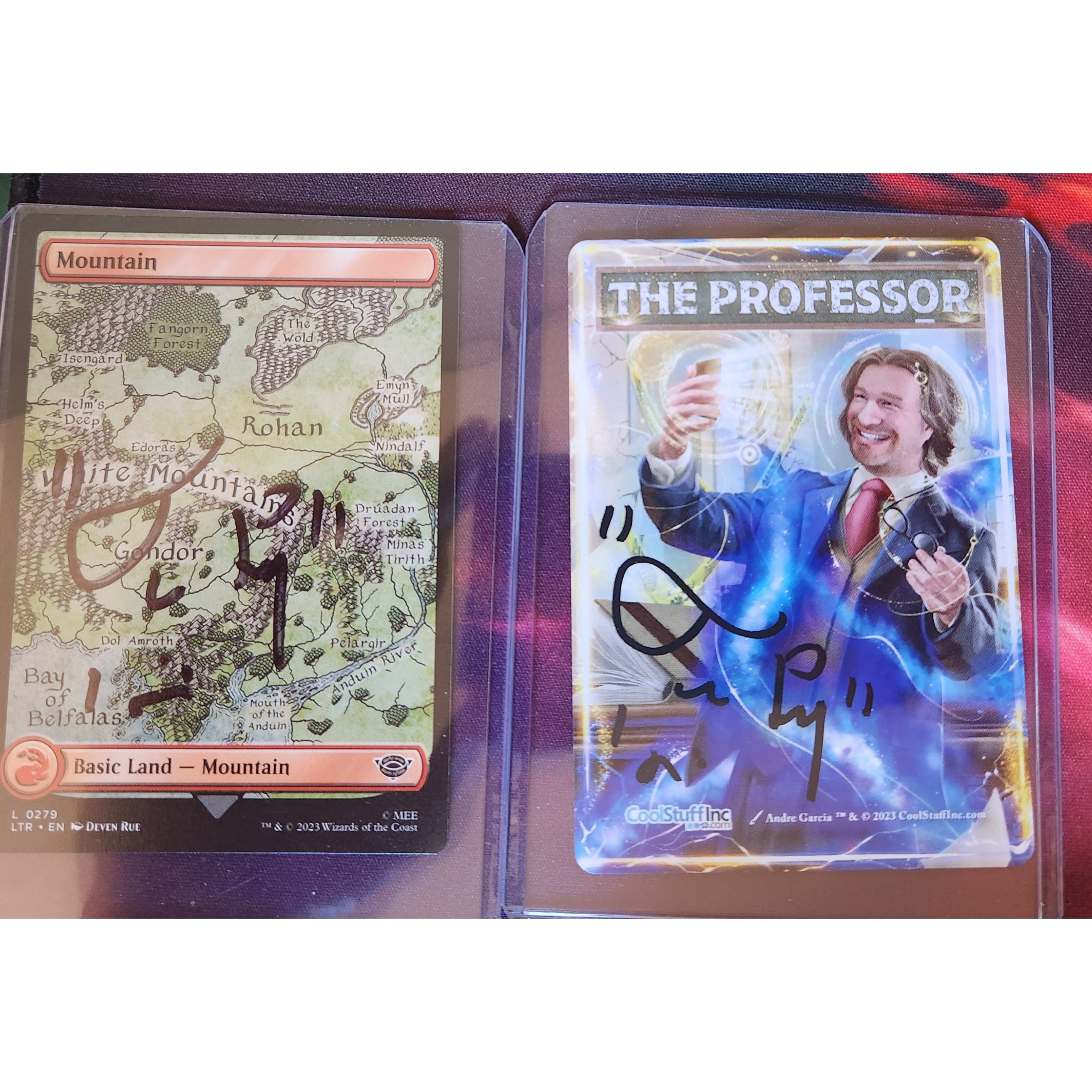 mtg the professor card TCC Professor Token & Land Signed