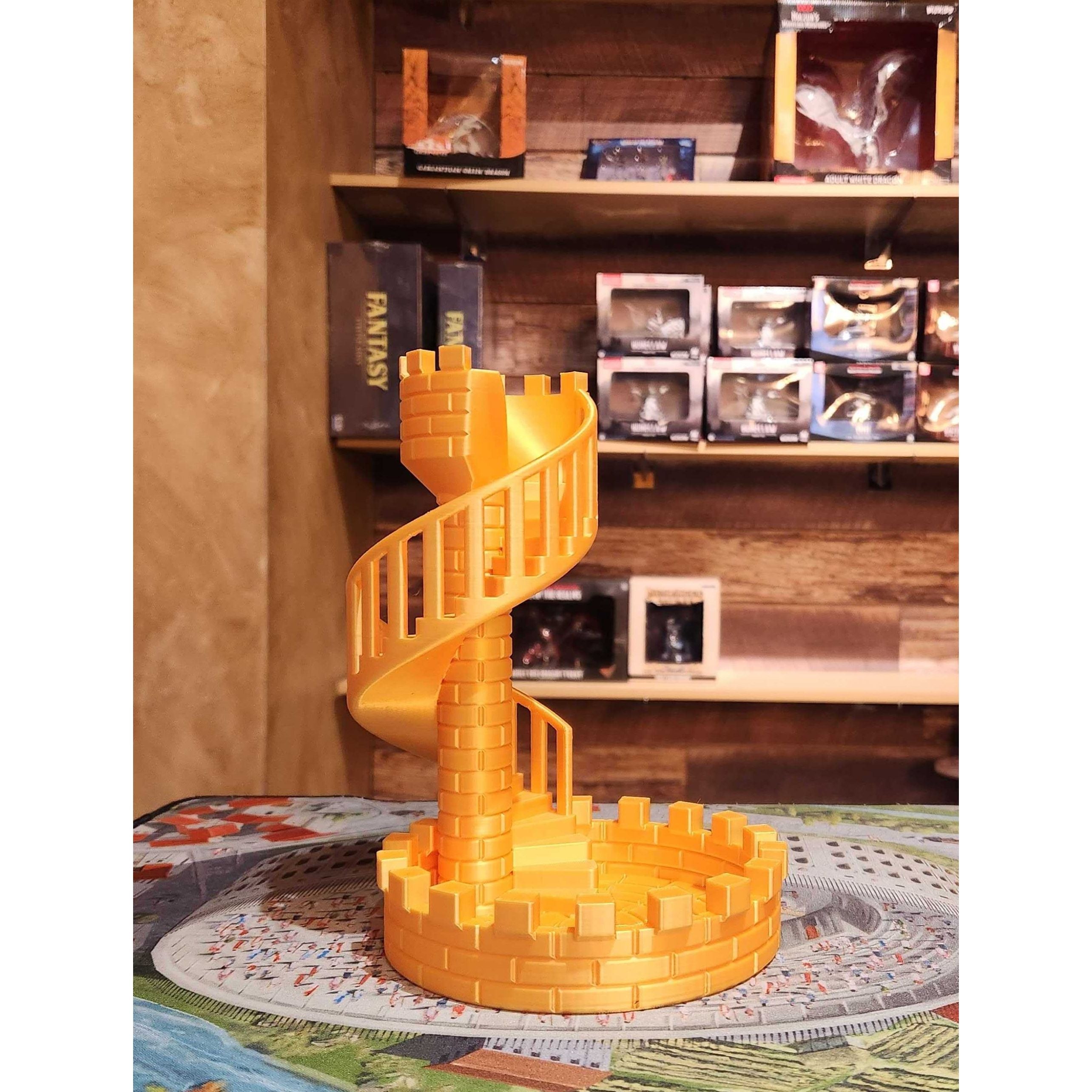 3D Golden Dice Tower