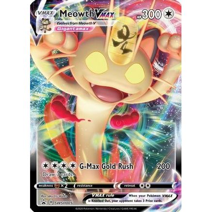 Meowth VMAX - SWSH005 SWSH005/307 - SWSH Sword & Shield Promo Cards Holofoil