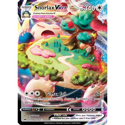 Snorlax VMAX 142/202 - SWSH01 Sword & Shield Base Set Holofoil