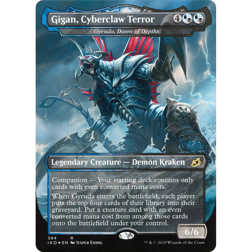 Gigan, Cyberclaw Terror - Gyruda, Doom of Depths (IKO-384) - Ikoria: Lair of Behemoths / Gigan, Cyberclaw Terror: (companion) (Borderless)