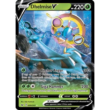 Dhelmise V 9/202 - SWSH01 Sword & Shield Base Set Holofoil
