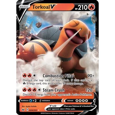 Torkoal V 24/202 - SWSH01 Sword & Shield Base Set Holofoil