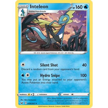 Inteleon (059) 59/202 - SWSH01 Sword & Shield Base Set Reverse Holofoil