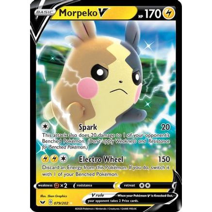 Morpeko V 79/202 - SWSH01 Sword & Shield Base Set Holofoil