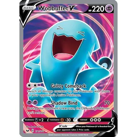 Wobbuffet V (Full Art) 191/202 - SWSH01 Sword & Shield Base Set Holofoil