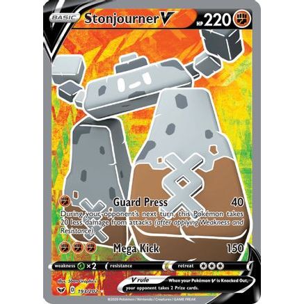 Stonjourner V (Full Art) 193/202 - SWSH01 Sword & Shield Base Set Holofoil