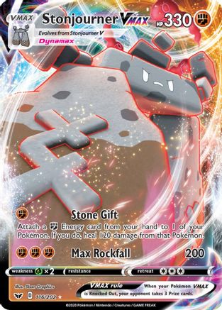 Stonjourner VMAX 116/202 - SWSH01 Sword & Shield Base Set Holofoil