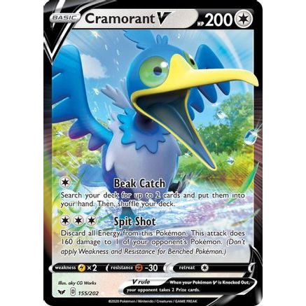 Cramorant V 155/202 - SWSH01 Sword & Shield Base Set Holofoil