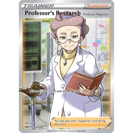 Professor's Research (Full Art) 201/202 - SWSH01 Sword & Shield Base Set Holofoil